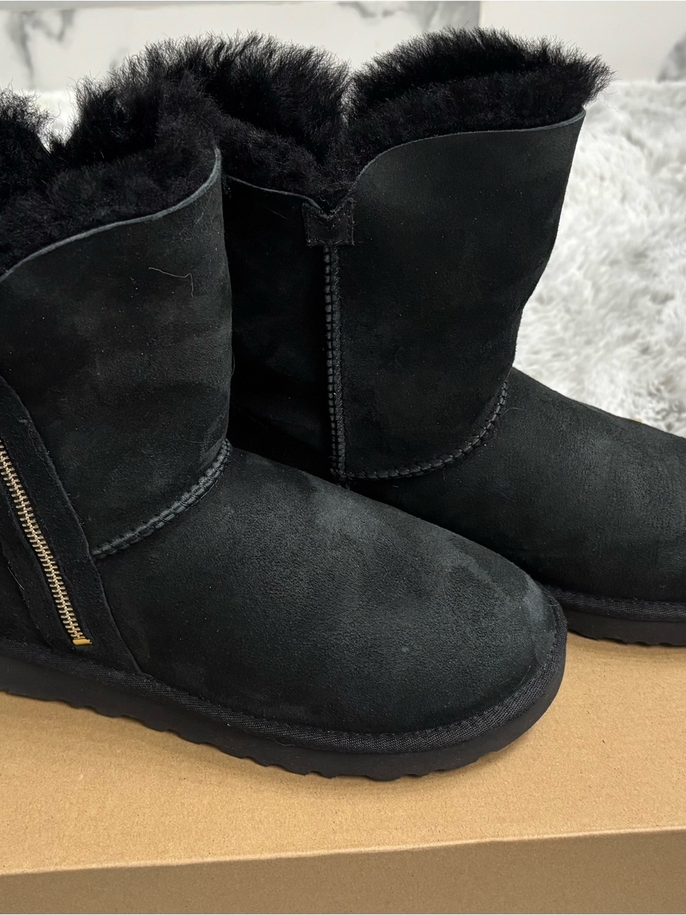 Classic Ugg Women's Black Shearling Winter Boots